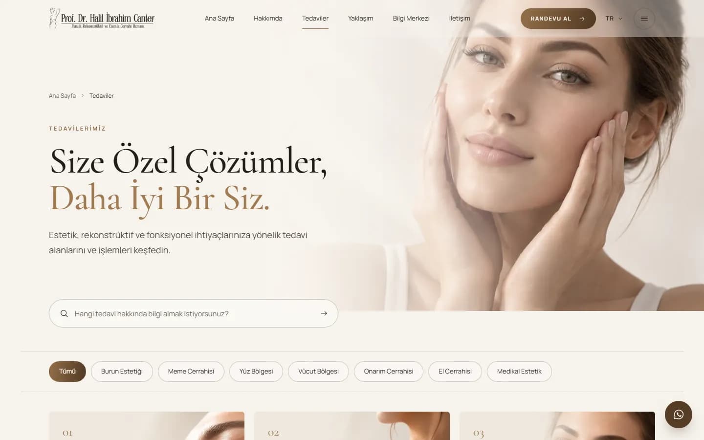 Prof. Dr. Halil İbrahim Canter – Çok Dilli Plastik Cerrahi Web Sitesi web sitesi ekran görüntüsü 2