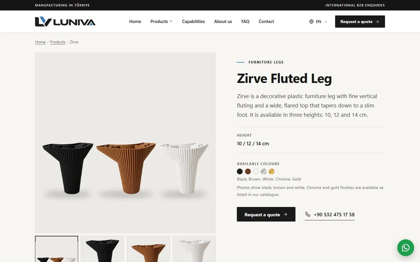 Luniva Plastik – Çok Dilli B2B İhracat Web Sitesi web sitesi ekran görüntüsü 2