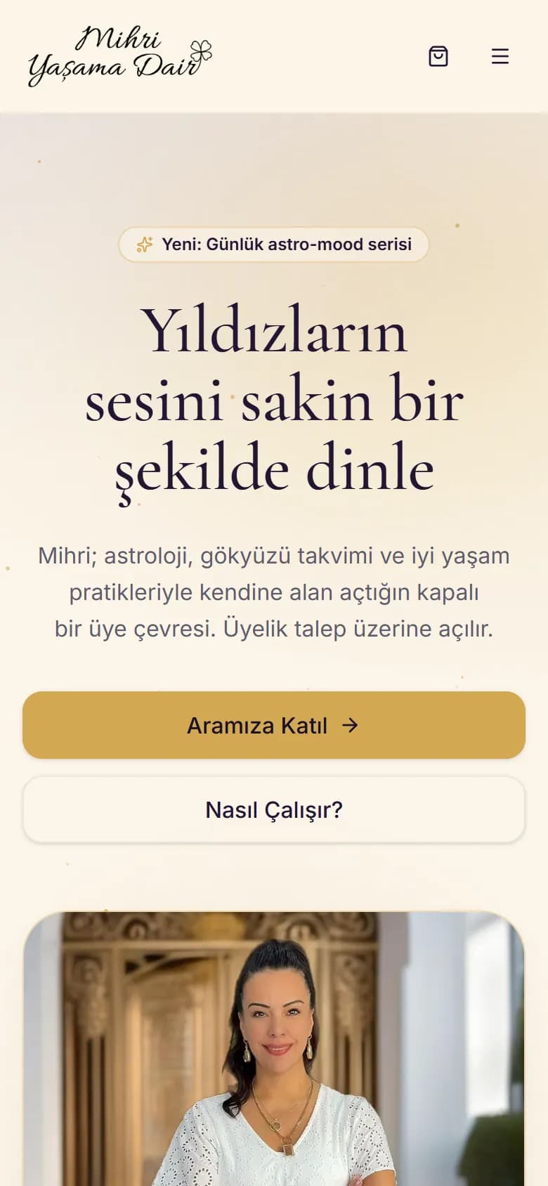 Mihri Yaşama Dair – Astrology and Well-Being Platform mobile view