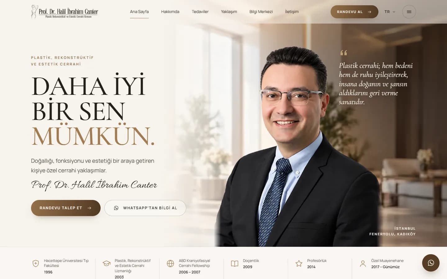 Prof. Dr. Halil İbrahim Canter web sitesinin ana sayfası